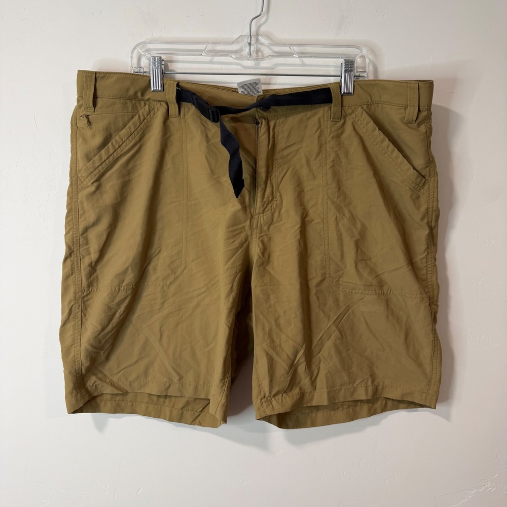 Mountain Hardwear Mens Hiking Shorts 40 Khaki‎ Brown Belted Nylon OM7073